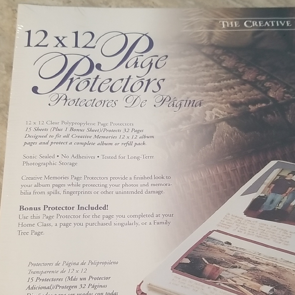 Creative Memories Page Protectors - Clear 12x12 New Scrapbooking